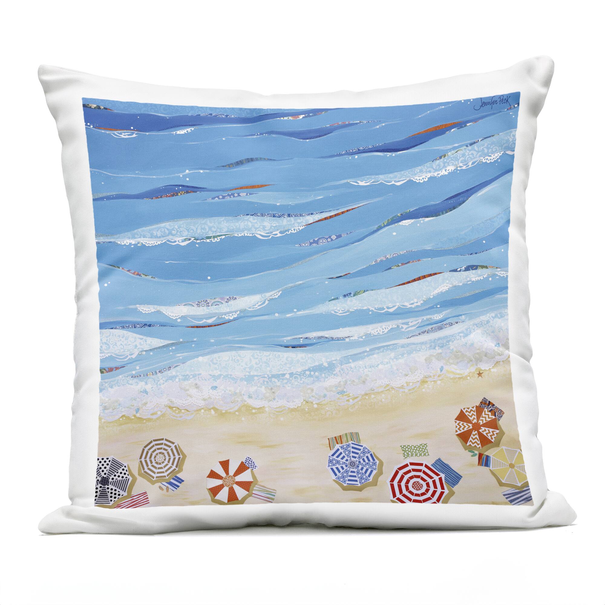 Stupell Industries 18" x 18" Made In The Shade Beach Outdoor Print Throw Pillow